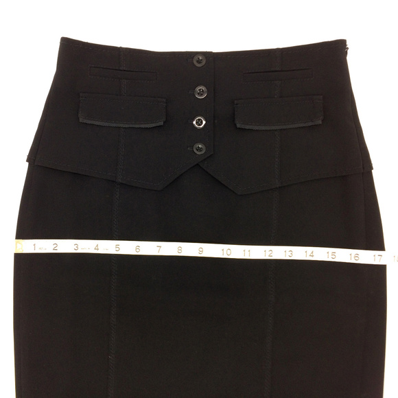 Marc Aurel Dressy Black Pencil Skirt 34 Size 2 - Picture 4 of 5